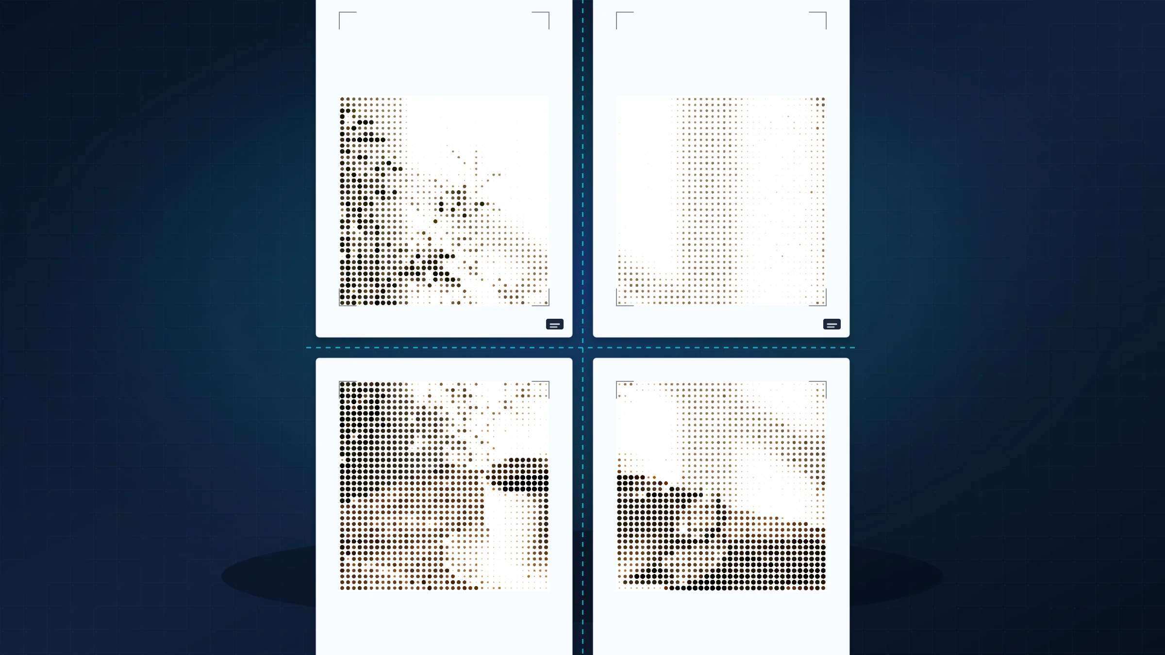 A JPG split across a 2 by 2 grid of four labeled A4 poster sheets.